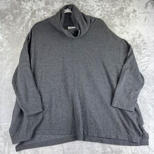 The‎ Sweatshirt Project Gray Funnel Cowl Neck Pullover Top Women's Medium (1380)